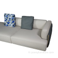 Sofa en cuir authentique de style européen